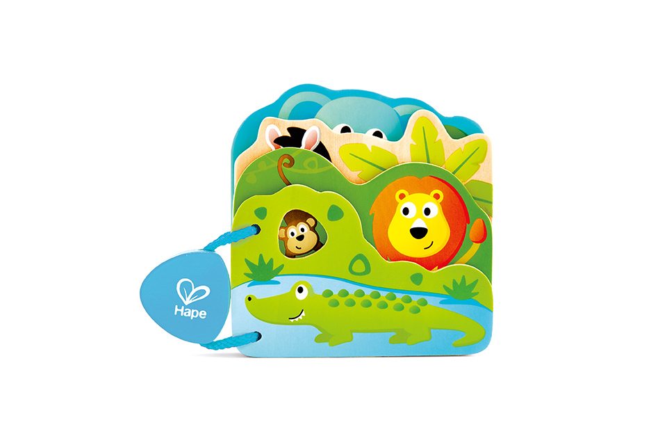 Бебешка дървена книжка, Hape, Диви животни
