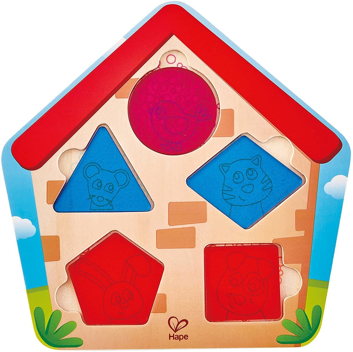 Wooden puzzle - Who′s in the house