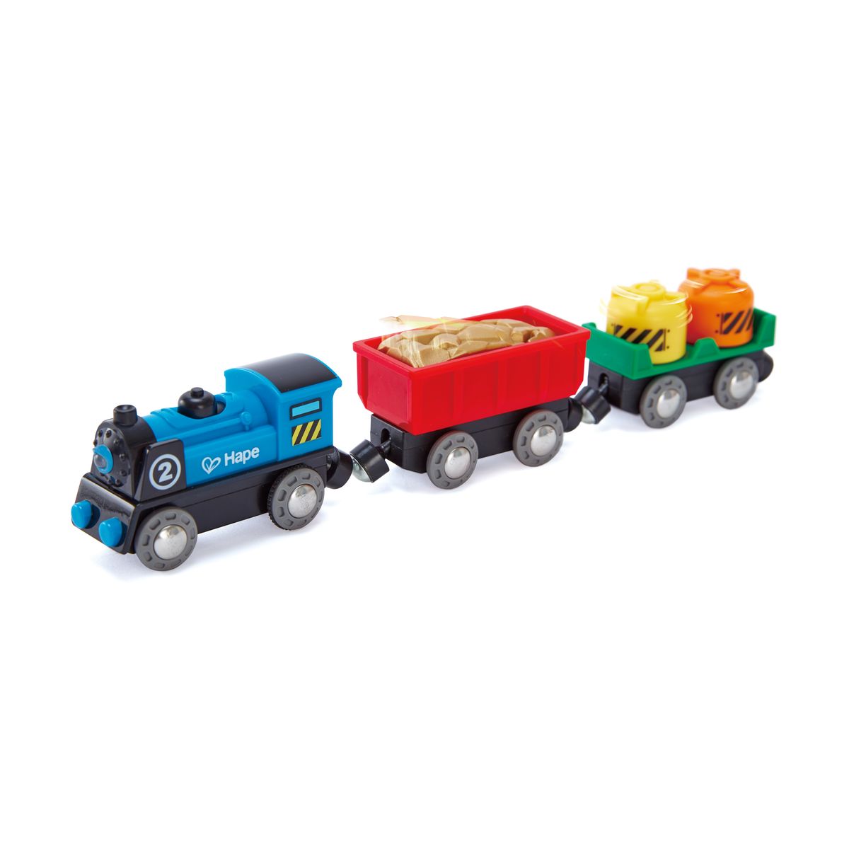 Set de trenulețe, Hape, Set de trenulețe cu baterii