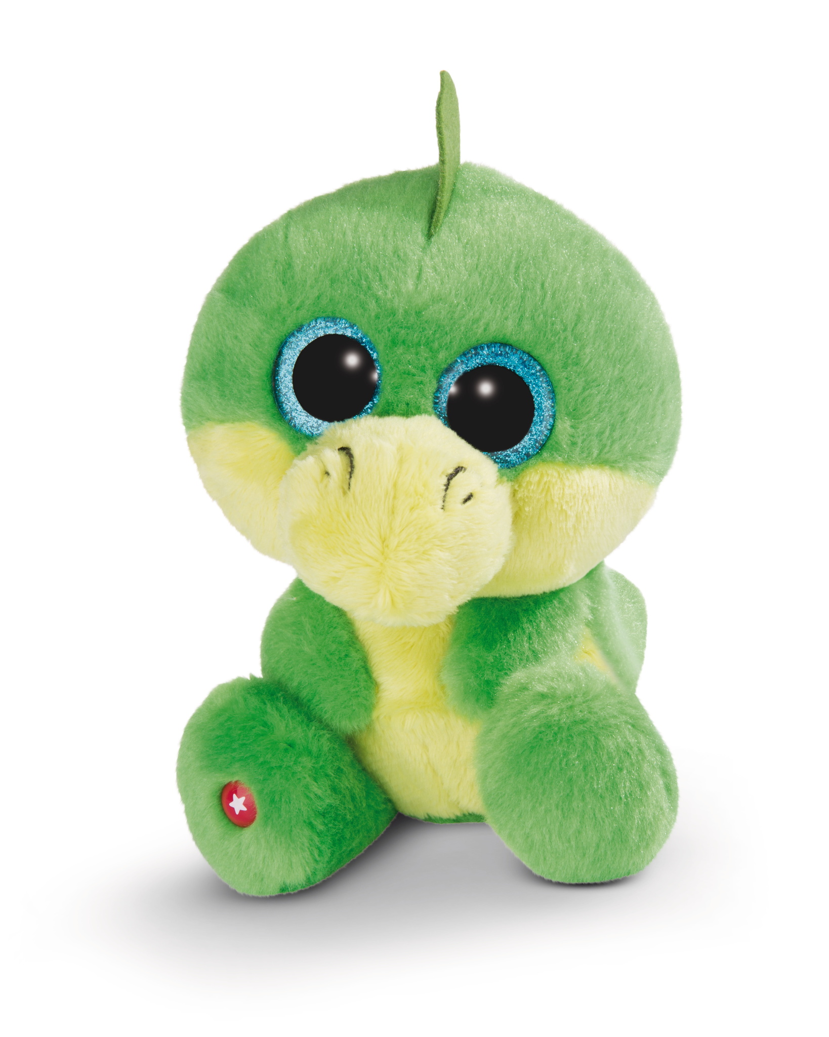 Jucarie de plus Pui de Dragon cu ochi sclipitori, multicolor, inaltime 15 cm
