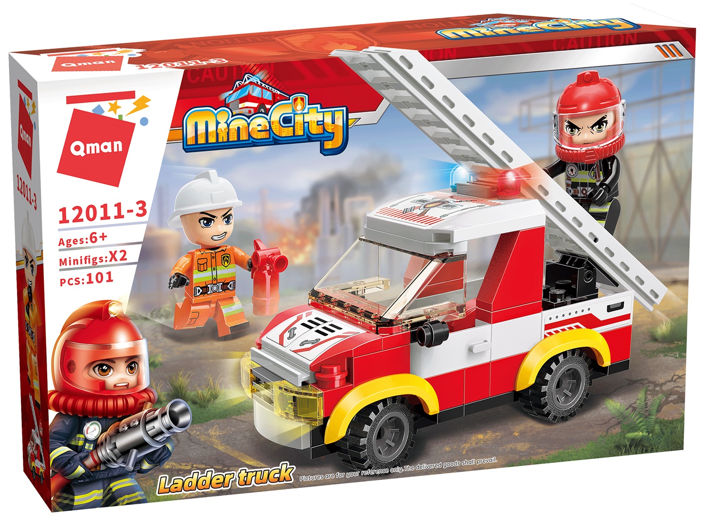 Constructor, Qman, MineCity, Fire Department, 101 parts