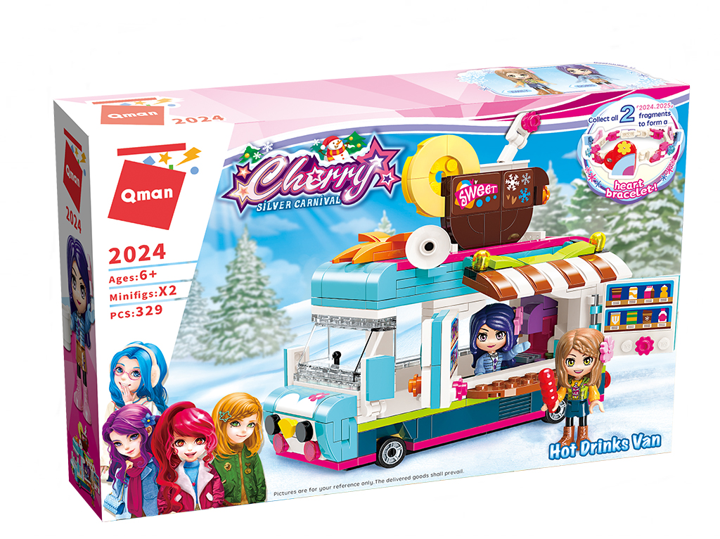 Конструктор, Qman, Cherry, Ван за горещи напитки, 329 части