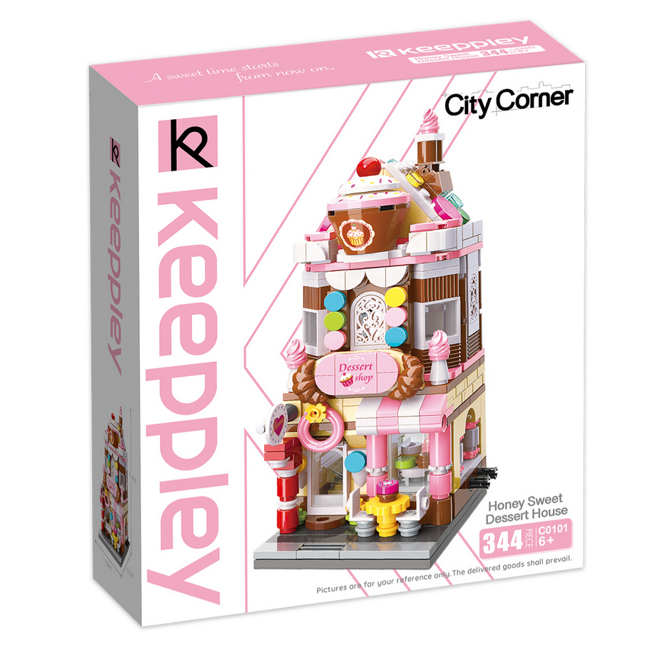 Конструктор, Qman, Keeppley, Медена сладкарска къща, 344 части