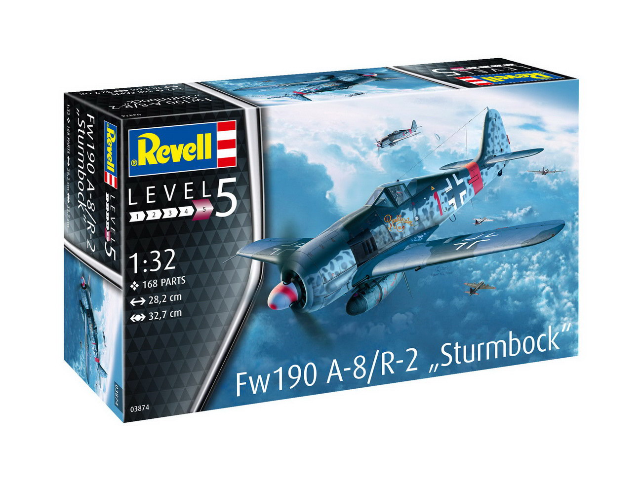Сглобяем модел, Revell, Боен самолет Fw190 A-8-R-2 Sturmbock, 168 части