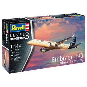 Assembly model, Revell, Embraer 190 Lufthansa aircraft, 55 parts