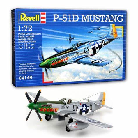 Сглобяем модел, Revell, Боен самолет P-51D Mustang, 34 части