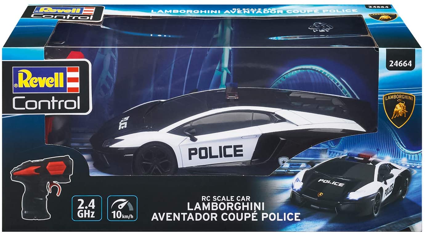 Автомобил с радио управление, Revell, Автомобил Lamborghini Aventador Coupe Police, RC