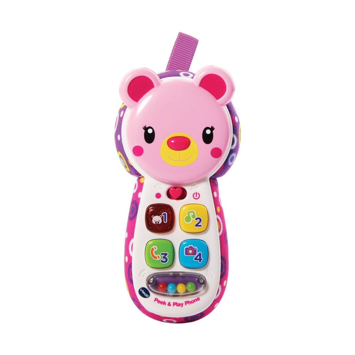 Интерактивна играчка, Vtech, Бебешки телефон, Розово меченце
